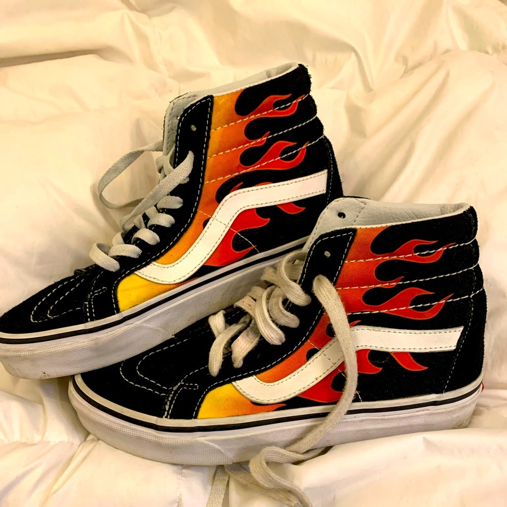 Old Skool Retro Flame Vans!